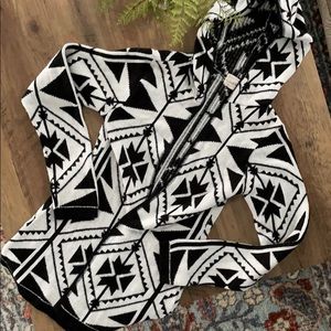 Cozy LA Hearts hooded cardigan